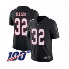 Men's Atlanta Falcons #32 Qadree Ollison Black Alternate Vapor Untouchable Limited Player 100th Season Football Jersey