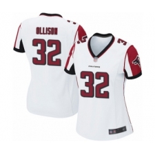 Women's Atlanta Falcons #32 Qadree Ollison Game White Football Jersey