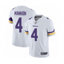 Men's Minnesota Vikings #4 Sean Mannion White Vapor Untouchable Limited Player Football Jersey