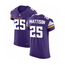 Men's Minnesota Vikings #25 Alexander Mattison Purple Team Color Vapor Untouchable Elite Player Football Jersey
