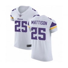 Men's Minnesota Vikings #25 Alexander Mattison White Vapor Untouchable Elite Player Football Jersey