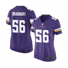 Women's Minnesota Vikings #56 Garrett Bradbury Game Purple Team Color Football Jersey
