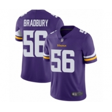 Youth Minnesota Vikings #56 Garrett Bradbury Purple Team Color Vapor Untouchable Limited Player Football Jersey