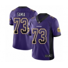 Men's Minnesota Vikings #73 Dru Samia Limited Purple Rush Drift Fashion Football Jersey