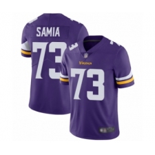 Men's Minnesota Vikings #73 Dru Samia Purple Team Color Vapor Untouchable Limited Player Football Jersey
