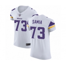 Men's Minnesota Vikings #73 Dru Samia White Vapor Untouchable Elite Player Football Jersey