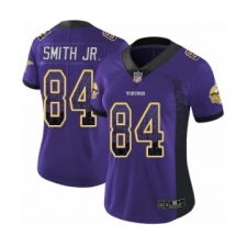Women's Minnesota Vikings #84 Irv Smith Jr. Limited Purple Rush Drift Fashion Football Jersey