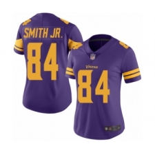 Women's Minnesota Vikings #84 Irv Smith Jr. Limited Purple Rush Vapor Untouchable Football Jersey