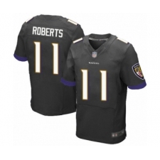 Men's Baltimore Ravens #11 Seth Roberts Elite Black Alternate Football Jersey