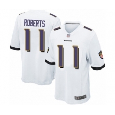 Men's Baltimore Ravens #11 Seth Roberts Game White Football Jersey