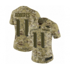Women's Baltimore Ravens #11 Seth Roberts Limited Camo 2018 Salute to Service Football Jersey