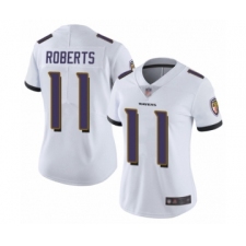 Women's Baltimore Ravens #11 Seth Roberts White Vapor Untouchable Limited Player Football Jersey