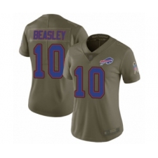 Women's Buffalo Bills #10 Cole Beasley Limited Olive 2017 Salute to Service Football Jersey