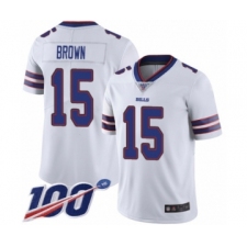 Men's Buffalo Bills #15 John Brown White Vapor Untouchable Limited Player 100th Season Football Jersey