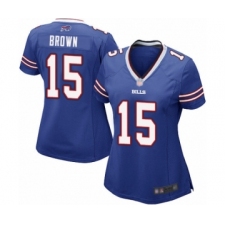 Women's Buffalo Bills #15 John Brown Game Royal Blue Team Color Football Jersey