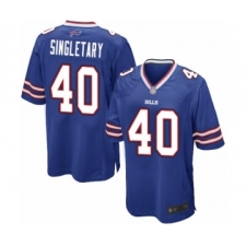 Men's Buffalo Bills #40 Devin Singletary Game Royal Blue Team Color Football Jersey