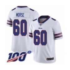 Men's Buffalo Bills #60 Mitch Morse White Vapor Untouchable Limited Player 100th Season Football Jersey