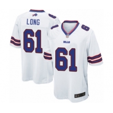 Men's Buffalo Bills #61 Spencer Long Game White Football Jersey