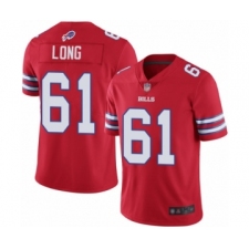Youth Buffalo Bills #61 Spencer Long Limited Red Rush Vapor Untouchable Football Jersey