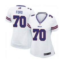 Women's Buffalo Bills #70 Cody Ford Game White Football Jersey