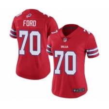 Women's Buffalo Bills #70 Cody Ford Limited Red Rush Vapor Untouchable Football Jersey