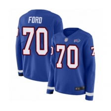 Women's Buffalo Bills #70 Cody Ford Limited Royal Blue Therma Long Sleeve Football Jersey