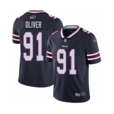 Youth Buffalo Bills #91 Ed Oliver Limited Navy Blue Inverted Legend Football Jersey