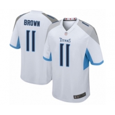 Men's Tennessee Titans #11 A.J. Brown Game White Football Jersey