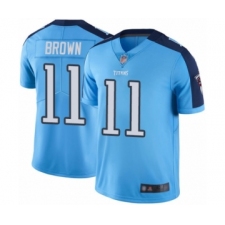 Men's Tennessee Titans #11 A.J. Brown Limited Light Blue Rush Vapor Untouchable Football Jersey