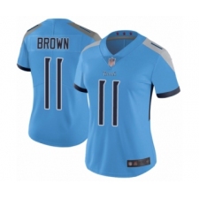 Women's Tennessee Titans #11 A.J. Brown Light Blue Alternate Vapor Untouchable Limited Player Football Jersey