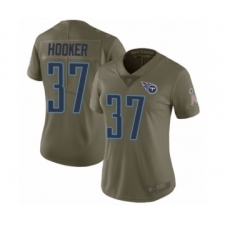 Women's Tennessee Titans #37 Amani Hooker Limited Olive 2017 Salute to Service Football Jersey