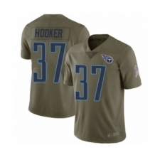 Youth Tennessee Titans #37 Amani Hooker Limited Olive 2017 Salute to Service Football Jersey
