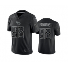 Men's Tennessee Titans #98 Jeffery Simmons Black Reflective Limited Stitched Football Jersey