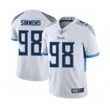 Men's Tennessee Titans #98 Jeffery Simmons White Vapor Untouchable Limited Player Football Jersey