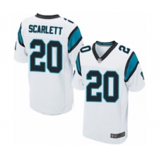 Men's Carolina Panthers #20 Jordan Scarlett Elite White Football Jersey