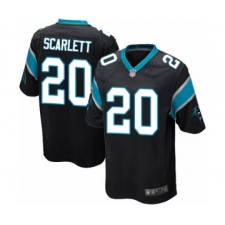 Men's Carolina Panthers #20 Jordan Scarlett Game Black Team Color Football Jersey