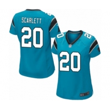 Women's Carolina Panthers #20 Jordan Scarlett Game Blue Alternate Football Jersey