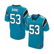 Men's Carolina Panthers #53 Brian Burns Elite Blue Alternate Football Jersey