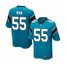 Men's Carolina Panthers #55 Bruce Irvin Game Blue Alternate Football Jersey