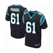 Men's Carolina Panthers #61 Matt Paradis Elite Black Team Color Football Jersey