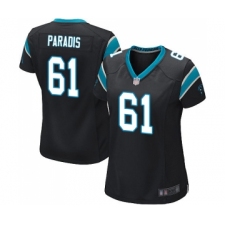 Women's Carolina Panthers #61 Matt Paradis Game Black Team Color Football Jersey