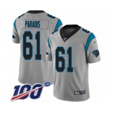 Youth Carolina Panthers #61 Matt Paradis Silver Inverted Legend Limited 100th Season Football Jersey