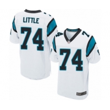 Men's Carolina Panthers #74 Greg Little Elite White Football Jersey