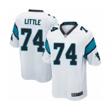 Men's Carolina Panthers #74 Greg Little Game White Football Jersey