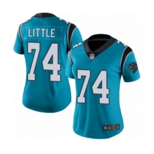 Women's Carolina Panthers #74 Greg Little Limited Blue Rush Vapor Untouchable Football Jersey