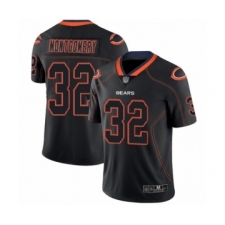 Men's Chicago Bears #32 David Montgomery Limited Lights Out Black Rush Football Jersey