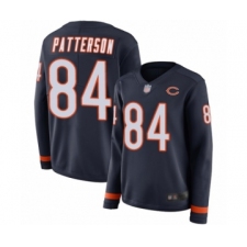Women's Chicago Bears #84 Cordarrelle Patterson Limited Navy Blue Therma Long Sleeve Football Jersey