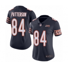 Women's Chicago Bears #84 Cordarrelle Patterson Navy Blue Team Color 100th Season Limited Football Jersey