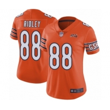 Women's Chicago Bears #88 Riley Ridley Orange Alternate 100th Season Limited Football Jersey