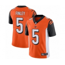 Men's Cincinnati Bengals #5 Ryan Finley Orange Alternate Vapor Untouchable Limited Player Football Jersey